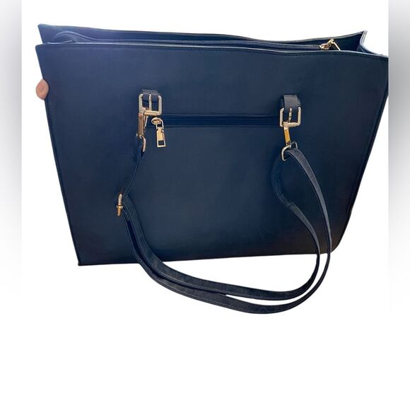 Laptop Shoulder Bag with Adjustable Strap Inside and Outside Pockets Color Blue - Picture 4 of 9